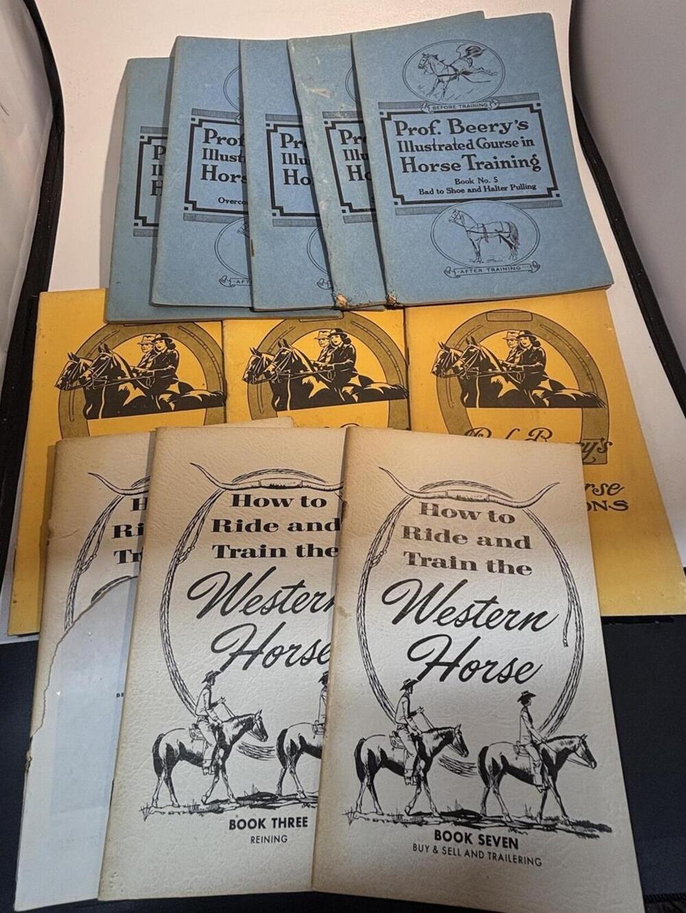 Prof. Berry’s Vintage Horse Training Guides Western Saddle 1944 & 1967 Lot